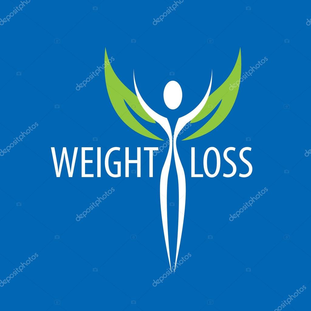 Pattern design logo weight loss. Vector illustration