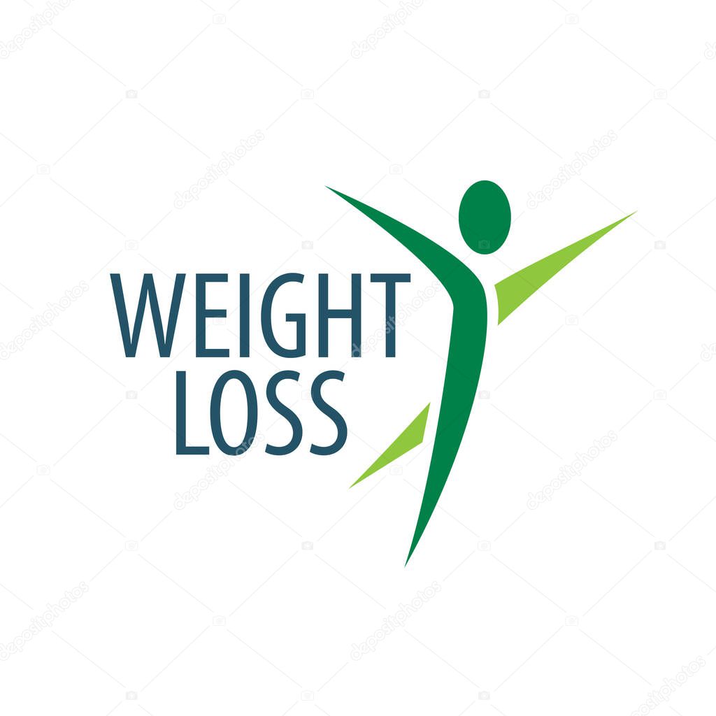Pattern design logo weight loss. Vector illustration