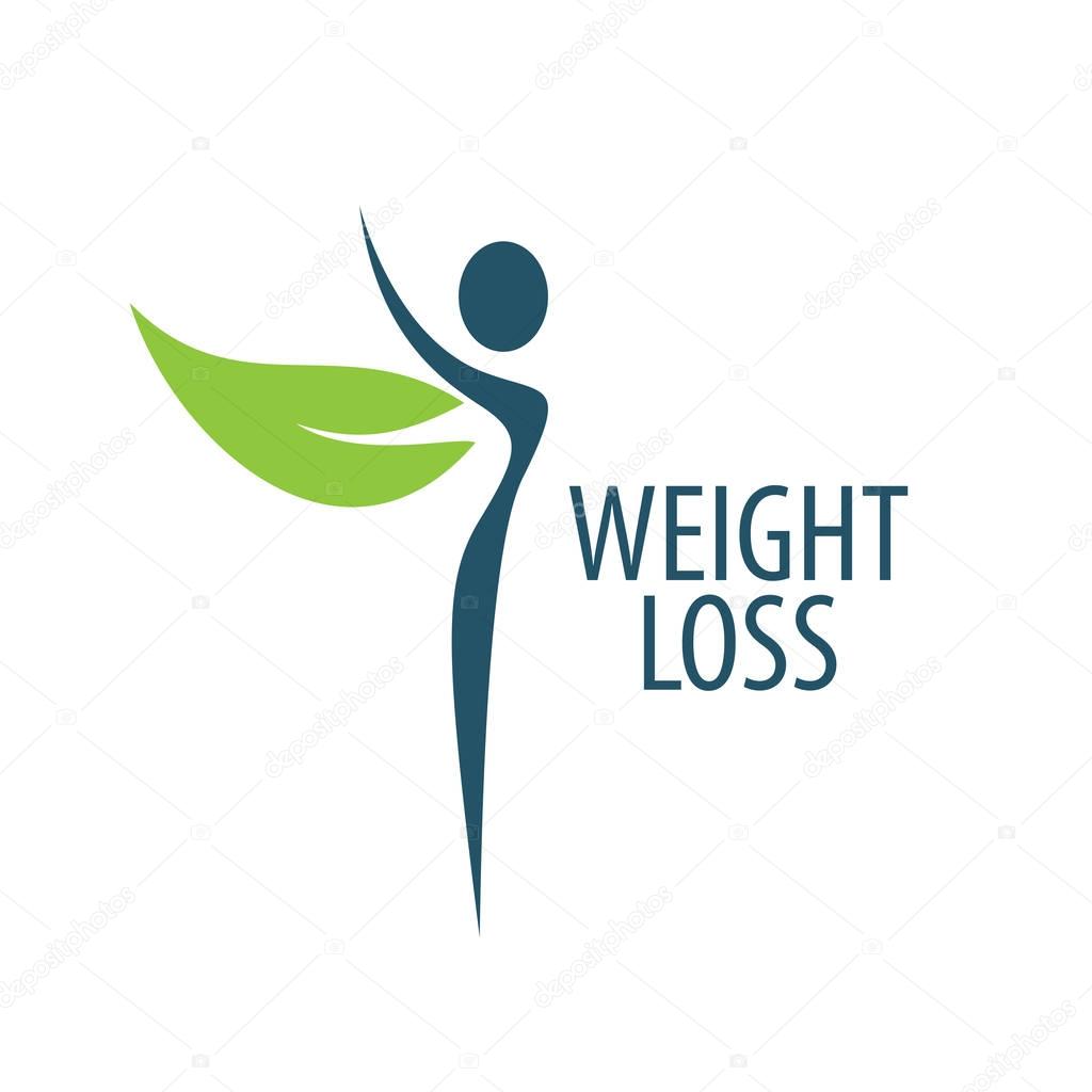 Pattern design logo weight loss. Vector illustration