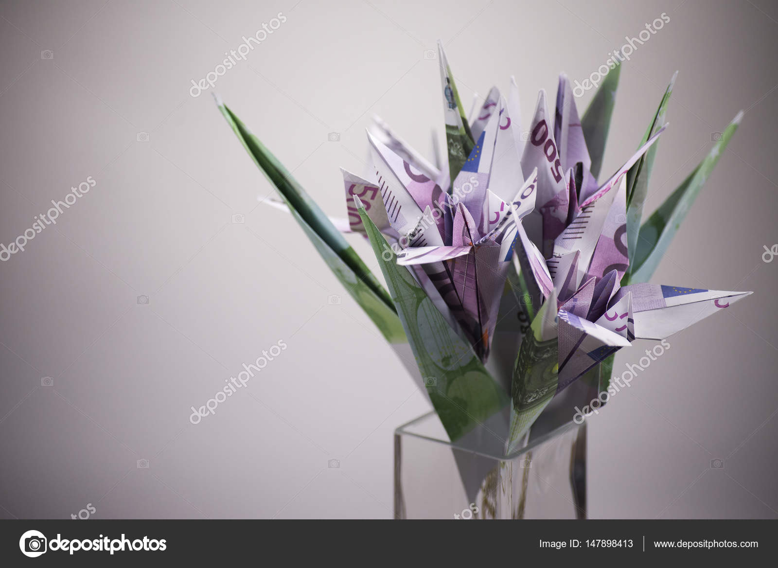 Blumen Origami Banknoten Stockfoto Artbutenkov 147898413