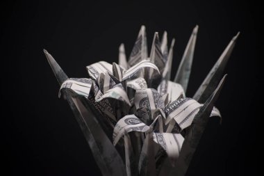 çiçek origami banknotlar