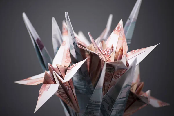 Billetes de flores en origami — Foto de Stock