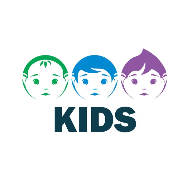 Vektör logo çocuklar — Stok Vektör