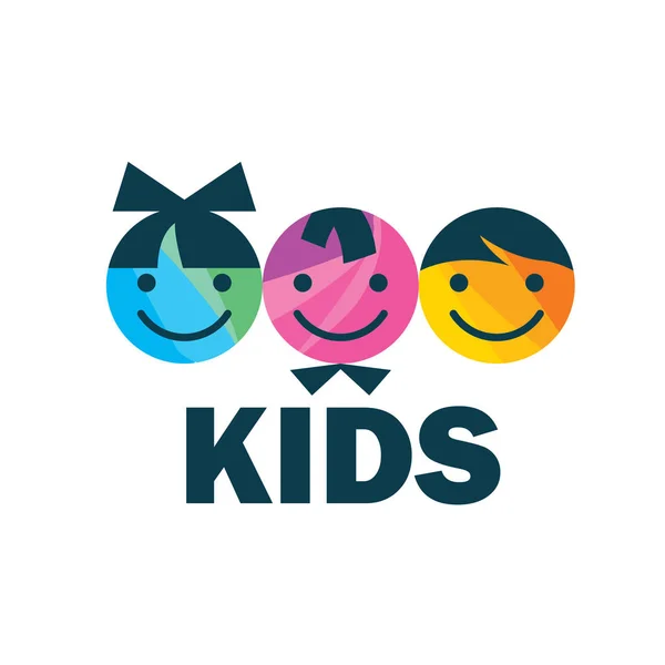 Vector logo kids — Stock Vector