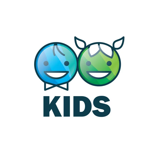 Vector logo niños — Vector de stock