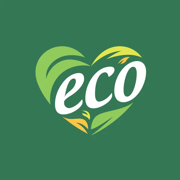 Eco vektorové logo — Stockový vektor