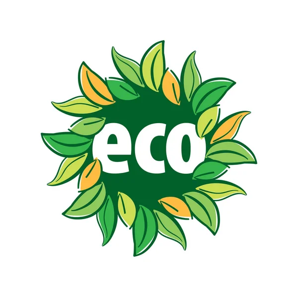 Logotipo vectorial eco — Vector de stock