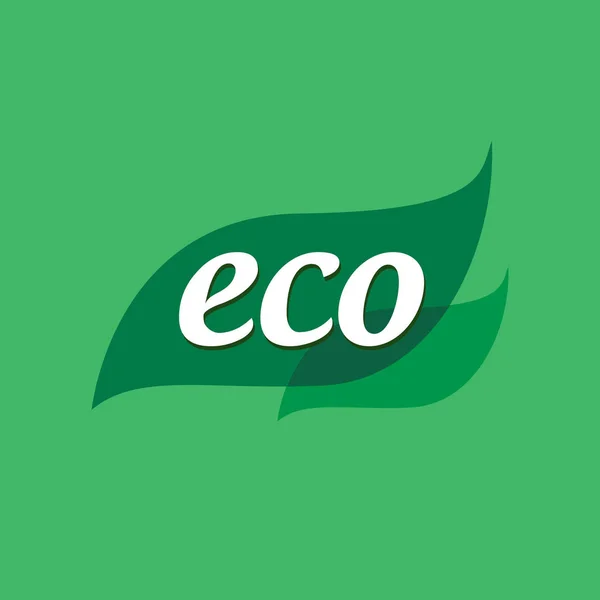 Logo vector eco — Stock vektor