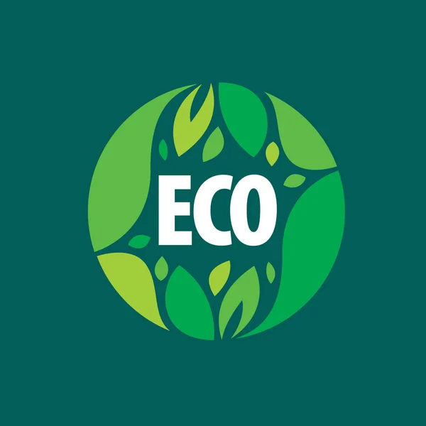 Logo vector eco — Stock vektor