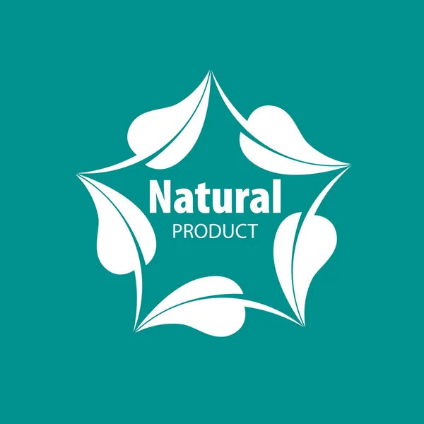 Logo produto natural — Vetor de Stock