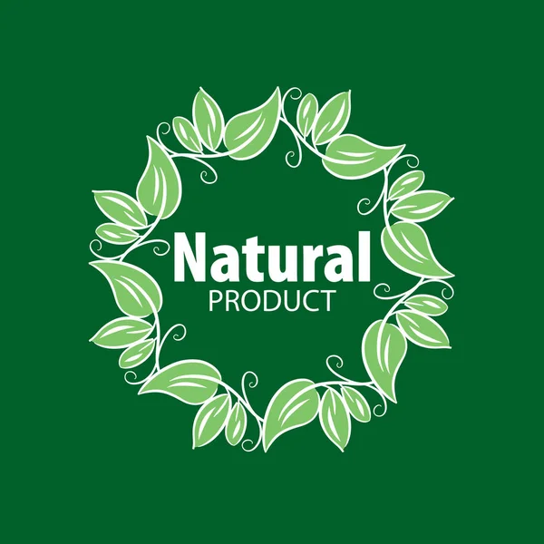 Logo produto natural — Vetor de Stock