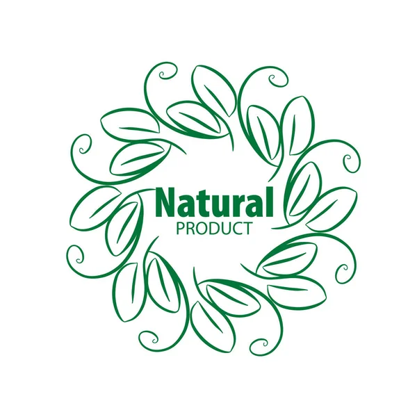 Logo produto natural — Vetor de Stock