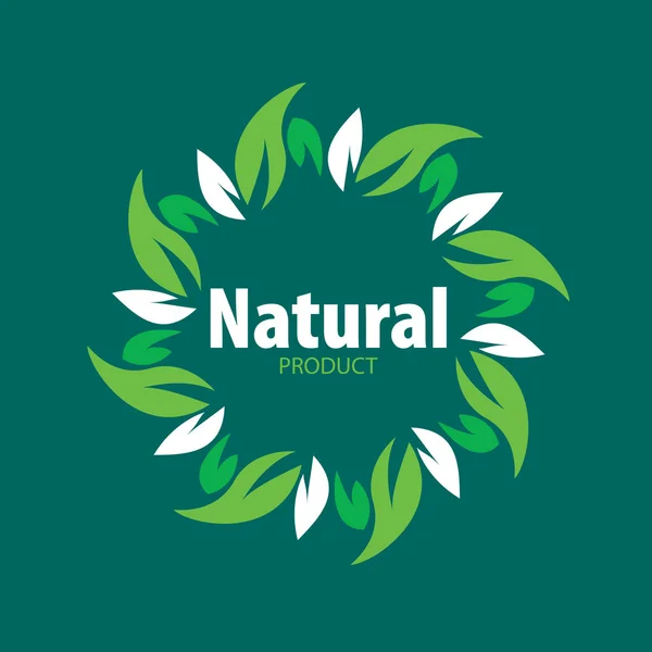 Logo prodotto naturale — Vettoriale Stock