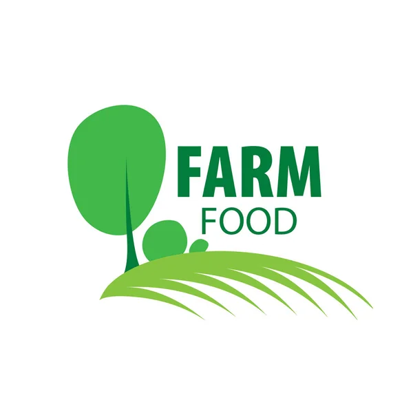 Logo fattoria cibo — Vettoriale Stock