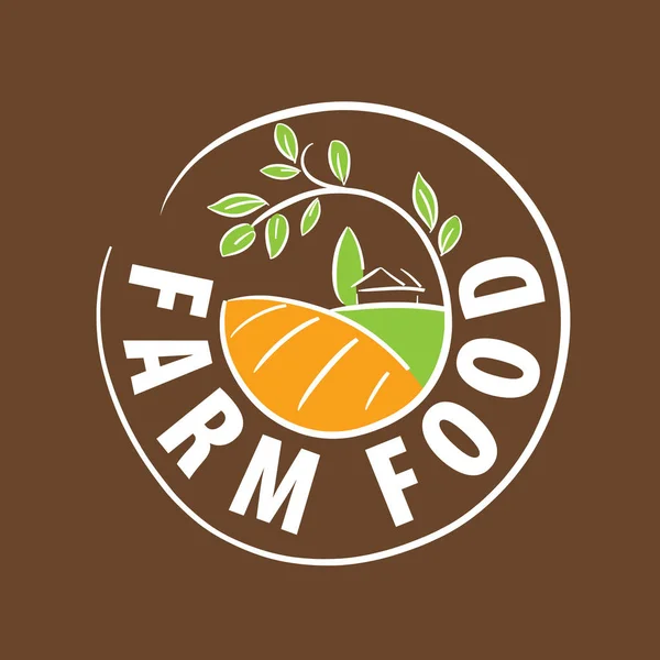 Logo farm food — Stock Vector