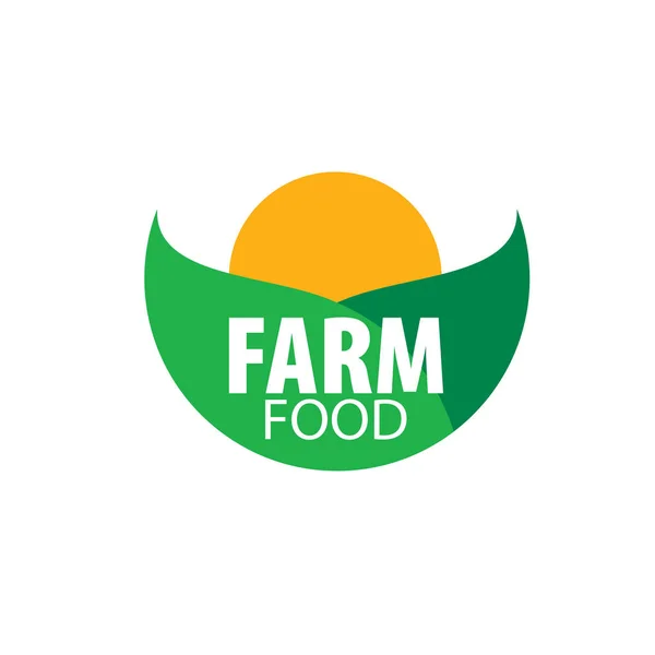 Logotipo fazenda alimentos — Vetor de Stock