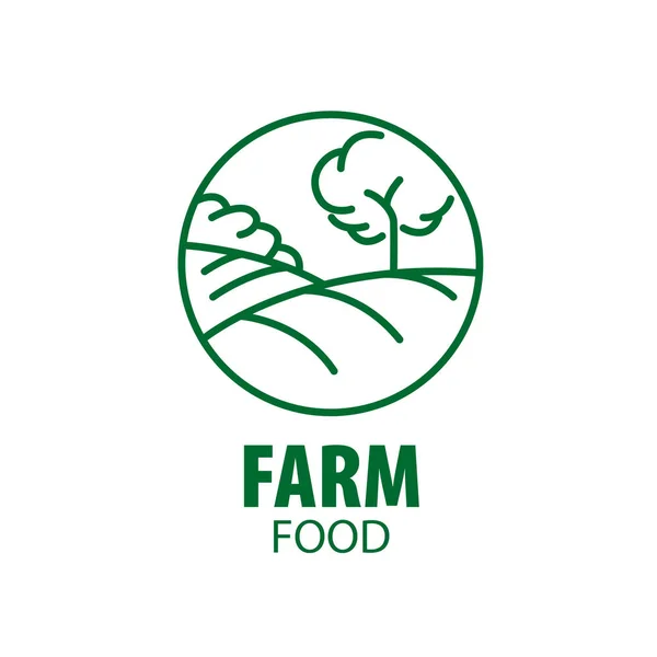 Logotipo fazenda alimentos — Vetor de Stock