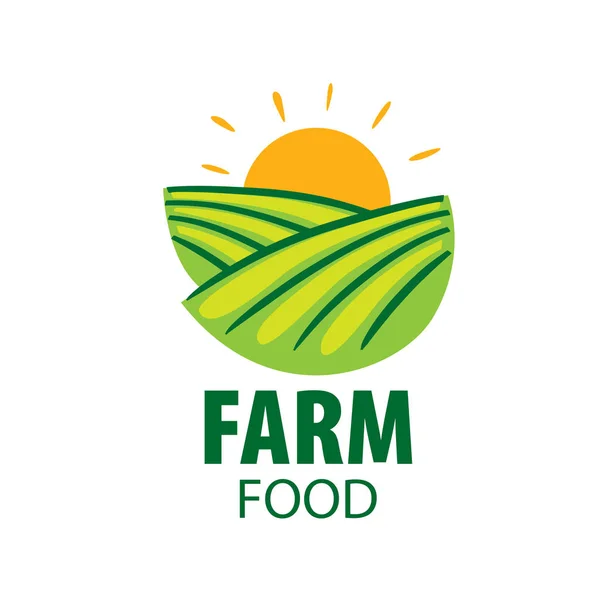 Logotipo fazenda alimentos — Vetor de Stock