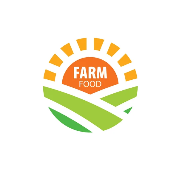 Logo çiftlik yiyecek — Stok Vektör