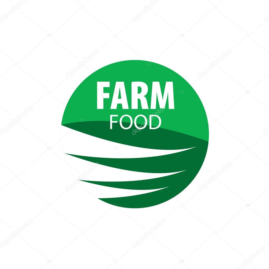 Template design of logo farm food. Vector illustration icon