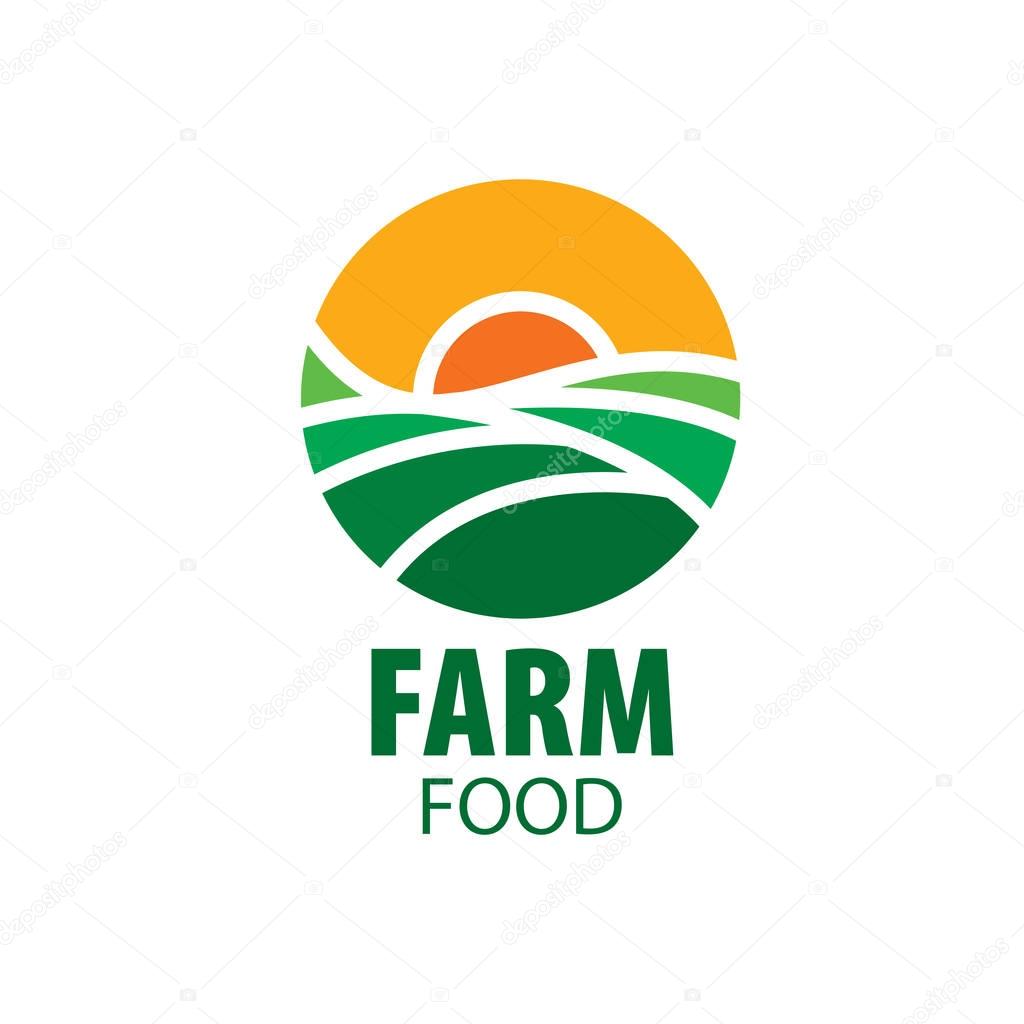 Template design of logo farm food. Vector illustration icon