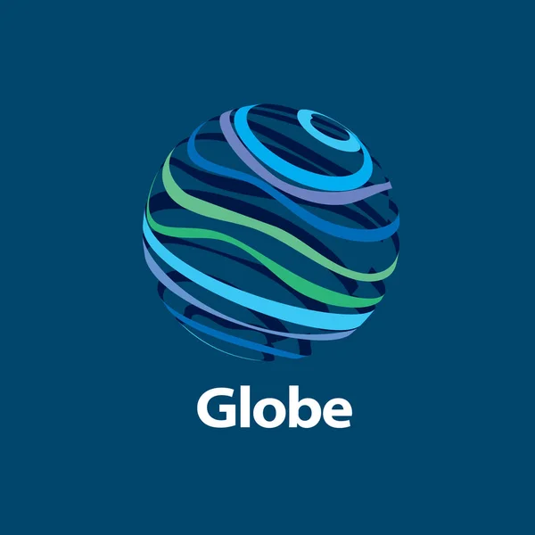 Vector logo globo — Vector de stock