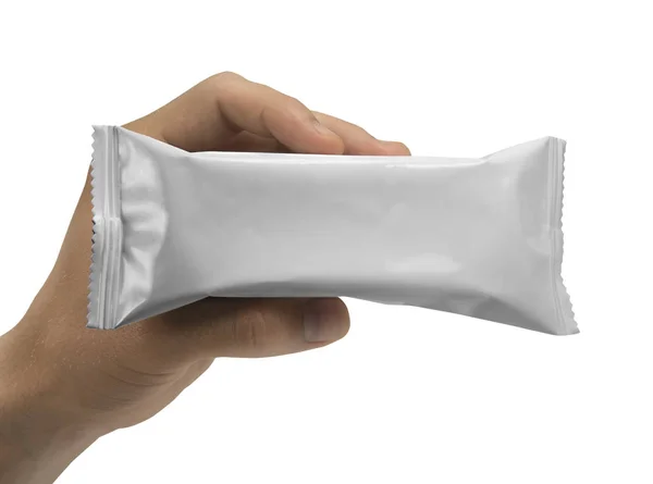 Modèle emballage blanc pour collation — Photo