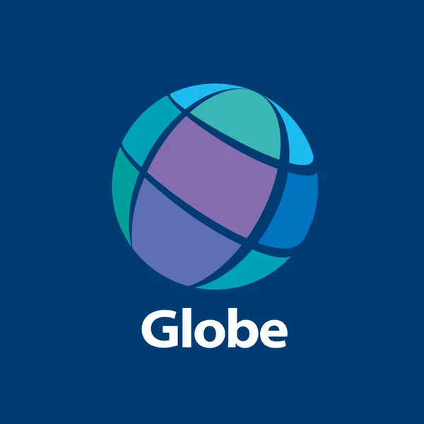 Plantilla logo diseño globo — Vector de stock