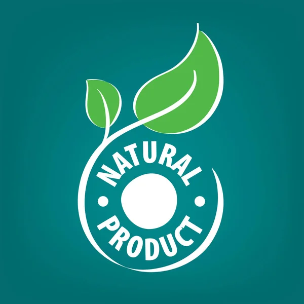 Logo produit naturel — Image vectorielle