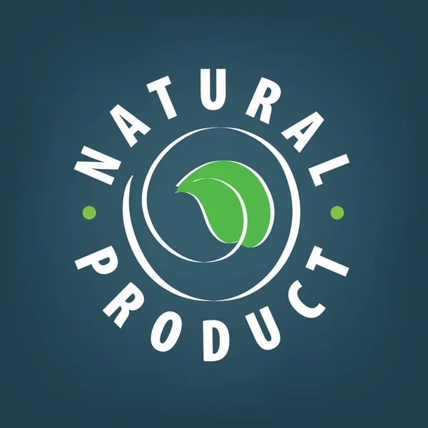 Naturprodukt-Logo — Stockvektor