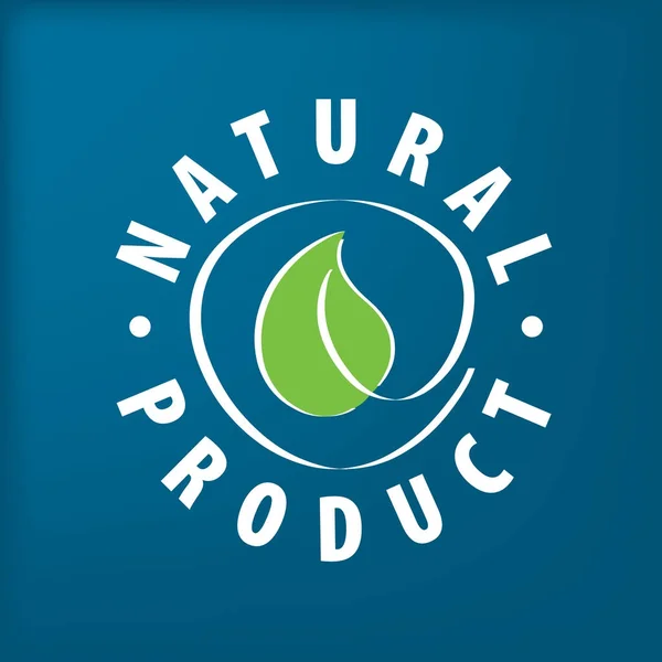 Logo produit naturel — Image vectorielle