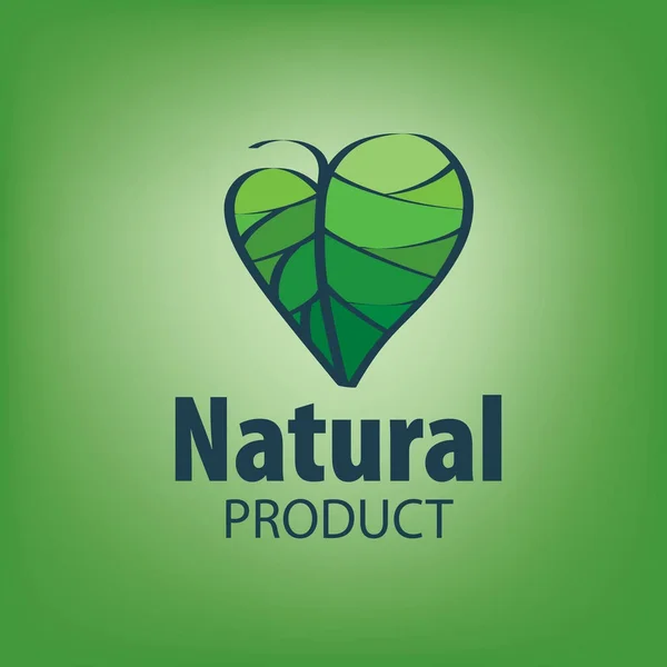 Logo prodotto naturale — Vettoriale Stock