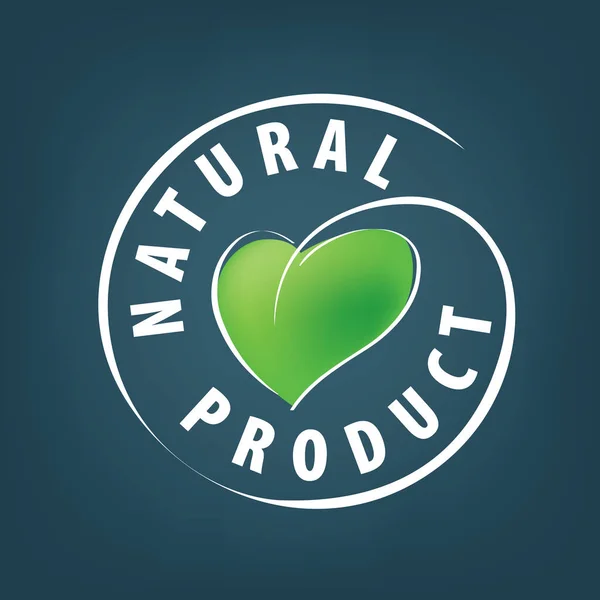 Természetes termék logo — Stock Vector