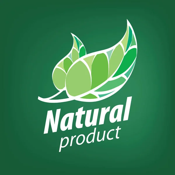 Logo produit naturel — Image vectorielle