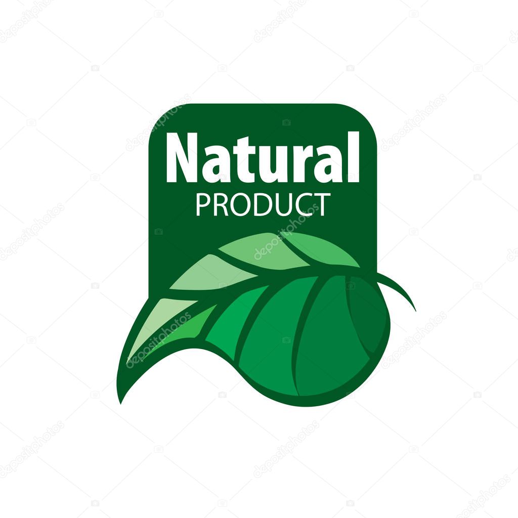 Natural product logo design vector template. Leaf icon