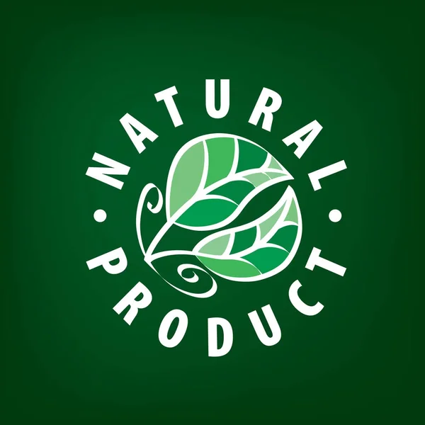Naturprodukt-Logo — Stockvektor