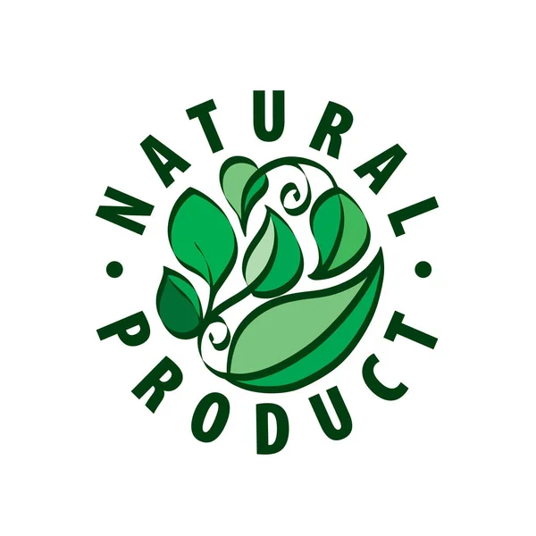 Logo produit naturel — Image vectorielle