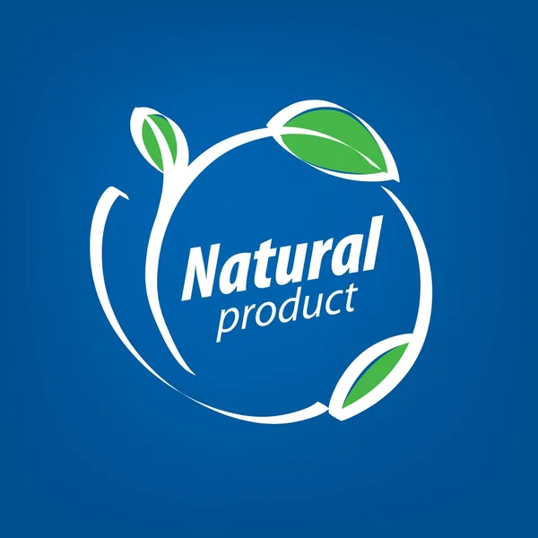 Logo prodotto naturale — Vettoriale Stock
