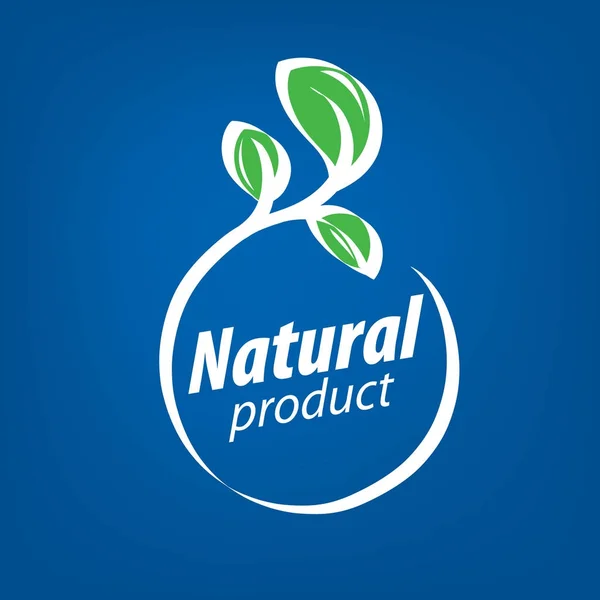 Logo produit naturel — Image vectorielle