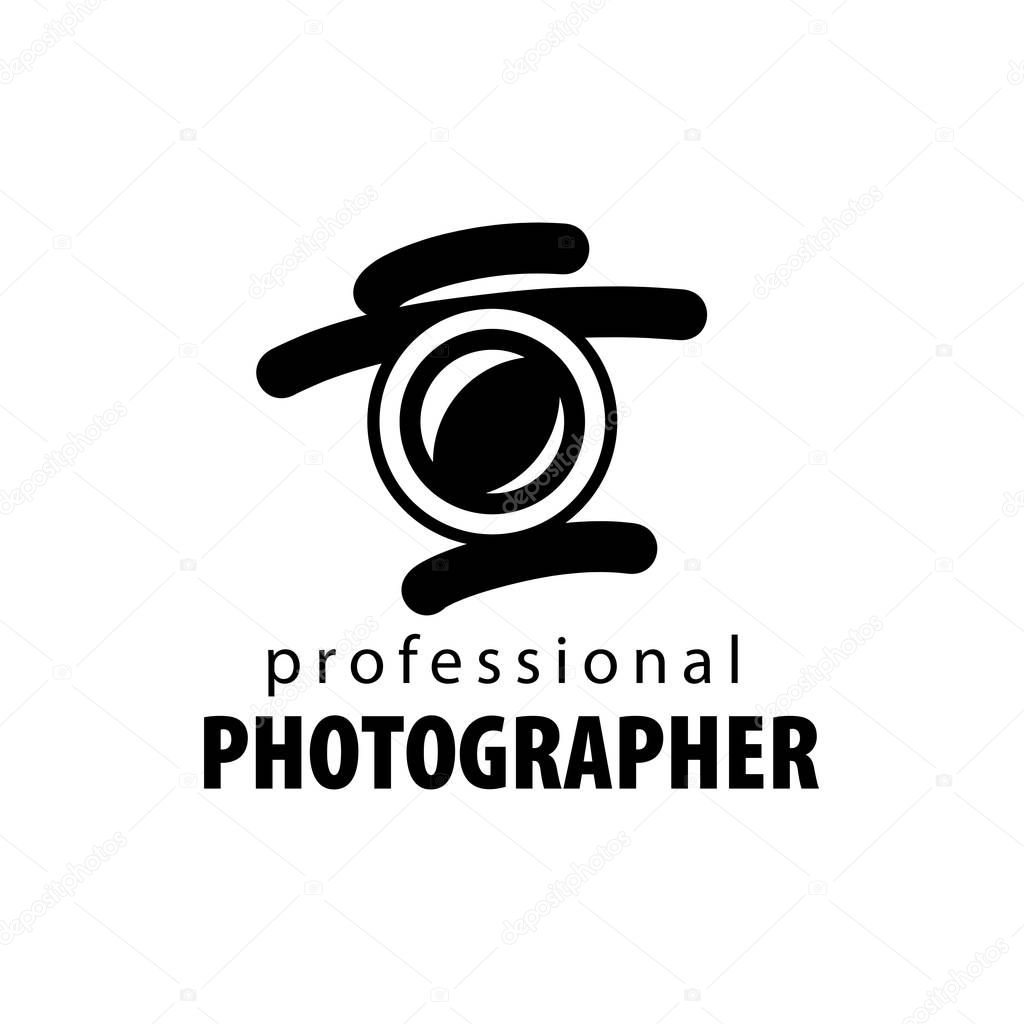 Vector logo for photographer. Illustration drawn camera