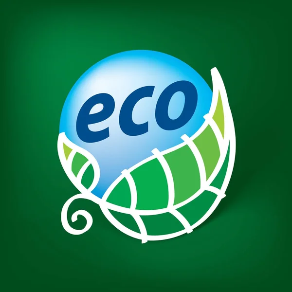 Eco vektorové logo — Stockový vektor