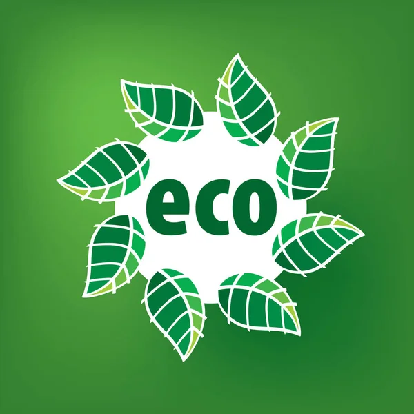 Logotipo vectorial eco — Vector de stock