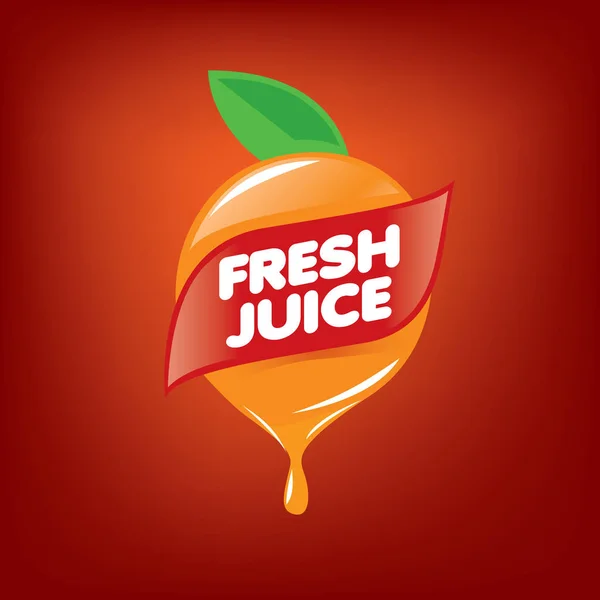 Logo del succo fresco — Vettoriale Stock