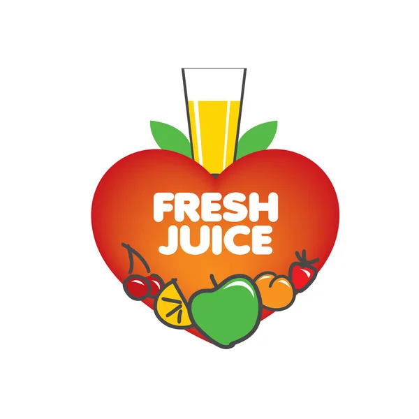 Logo of fresh juice — Stock Vector