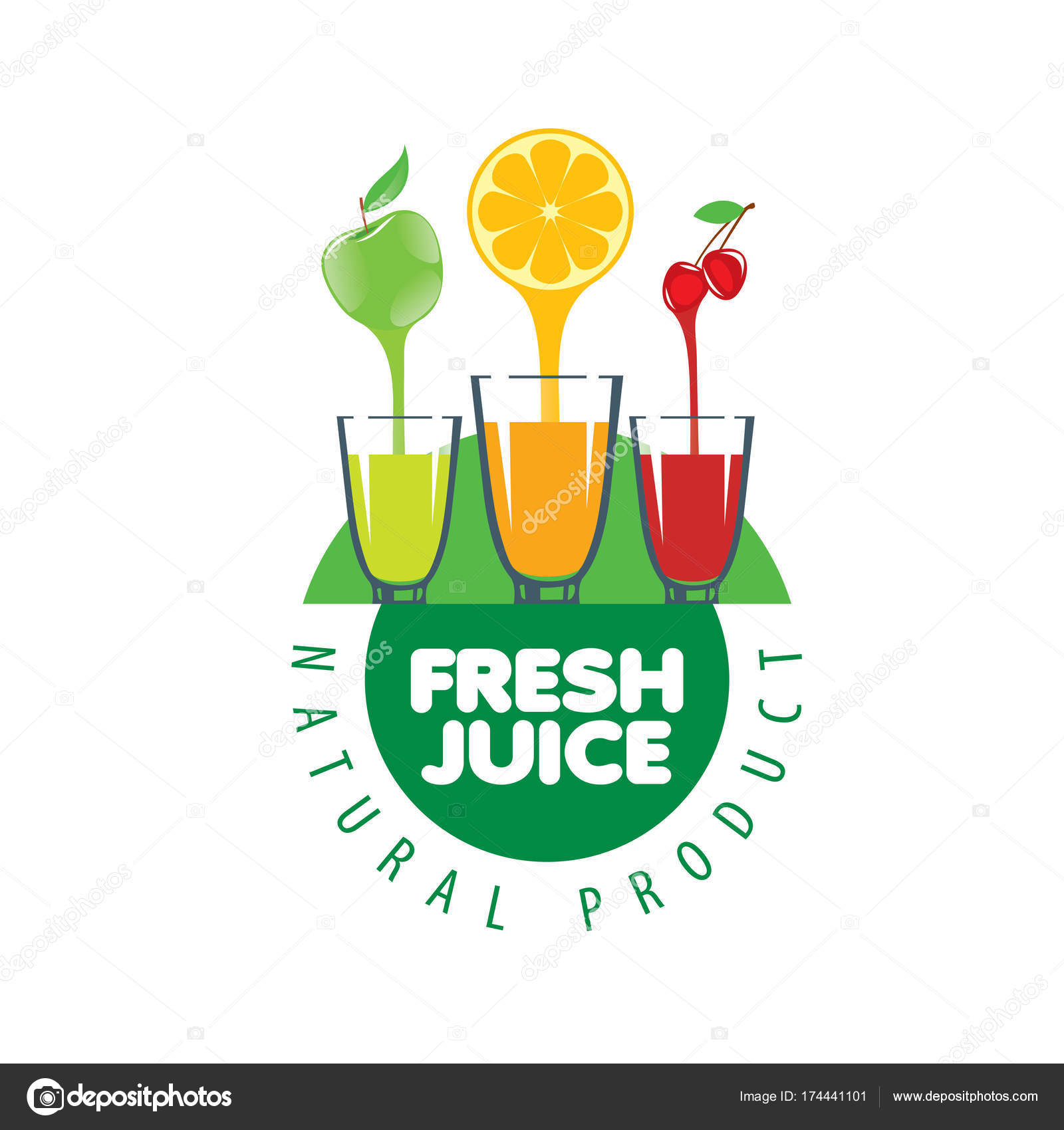 Logo of fresh juice — Stock Vector © artbutenkov #174441101