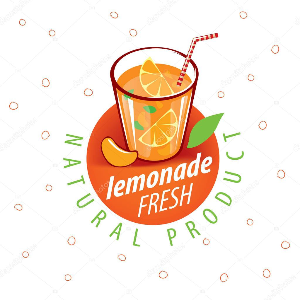 Vector icon for drinks and lemonades citrus
