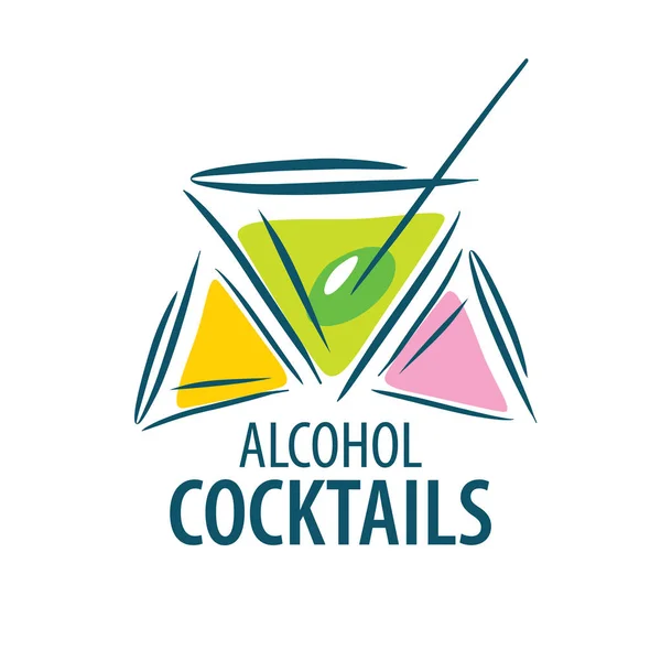 Alkoholische Cocktails Logo — Stockvektor