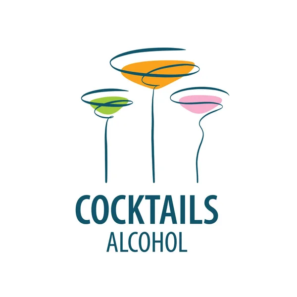 Alkoholische Cocktails Logo — Stockvektor