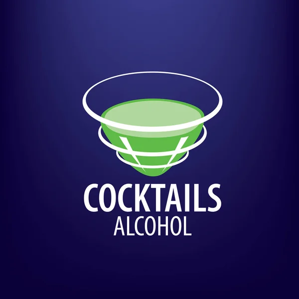 Alcoholic cocktails logo — Stock Vector