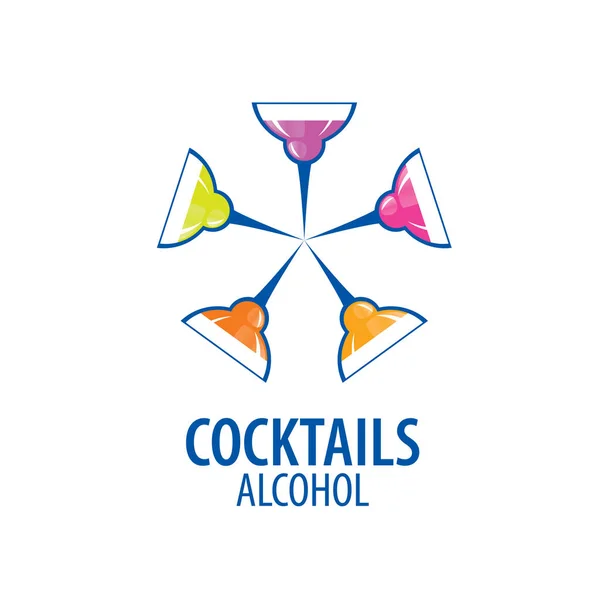 Alcoholic cocktails logo — Stock Vector